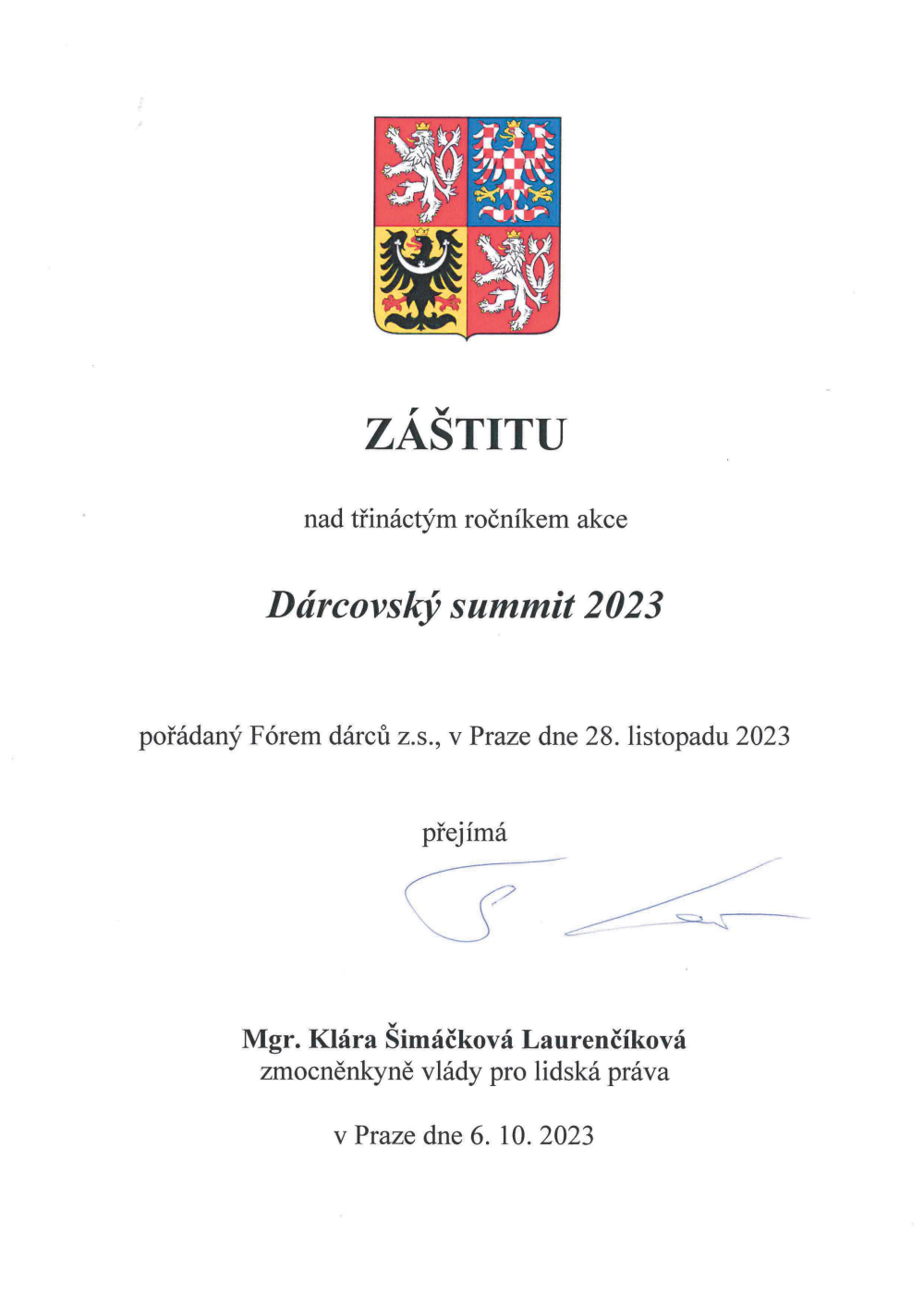 Záštita zmocněnkyně pro lidská práva